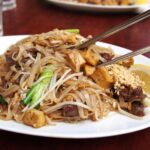 thai food, noodle, fried noodles, meal, asian, chopsticks, food, dish, thai food, thai food, thai food, thai food, thai food